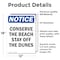 Signmission Conserve The Beach Stay Off The Dunes, 12 in W x Rectangle, Vinyl Decal OS-2PACK-NS-D-1218-V-10792 - alternate 5